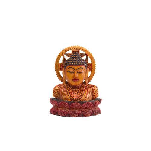 Tamanhos, Medidas e Dimensões do produto Estátua Busto de Budha Madeira Entalhada- ES0504