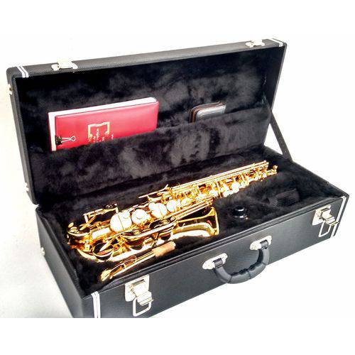 Tamanhos, Medidas e Dimensões do produto Estojo Case para Saxofone Alto com Compartimento Cor Preta - Kromus