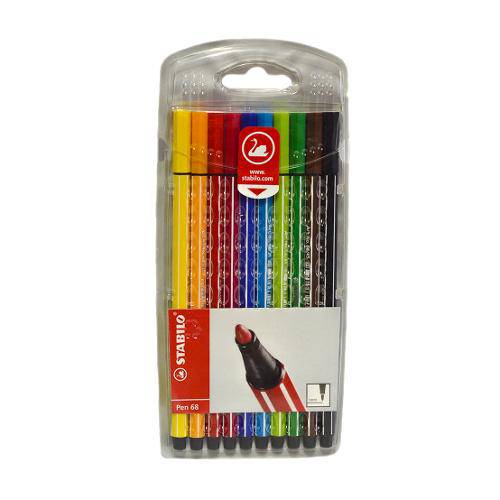 Tamanhos, Medidas e Dimensões do produto Estojo de Canetas Stabilo Pen 68 1mm com 10 Cores