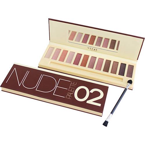 Tamanhos, Medidas e Dimensões do produto Estojo de Maquiagem Nude Pallete Vivai 02 - 12 Cores