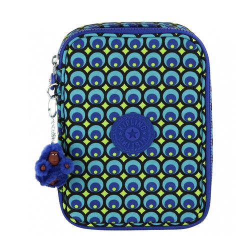 Tamanhos, Medidas e Dimensões do produto Estojo Kipling 100 Pens Azul Peacock Print K0940566W