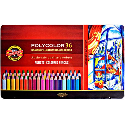 Tamanhos, Medidas e Dimensões do produto Estojo Metálico com Lápis Polycolor C/ 36 Cores - Koh-I-Noor