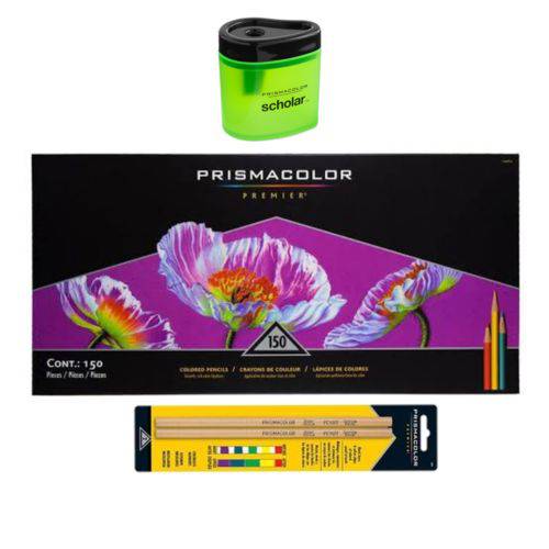 Tamanhos, Medidas e Dimensões do produto Estojo Prismacolor Premier 150 Lápis de Cor / Blender / Apontador