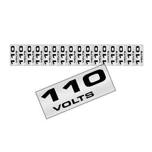 Tamanhos, Medidas e Dimensões do produto Etiqueta Sinalizadora de Voltagem "110 Volts" - Sinalize