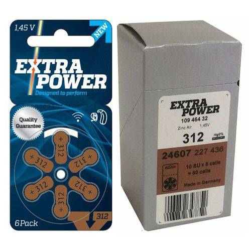 Tamanhos, Medidas e Dimensões do produto EXTRA POWER - 312 / PR41 - Bateria para Aparelho Auditivo