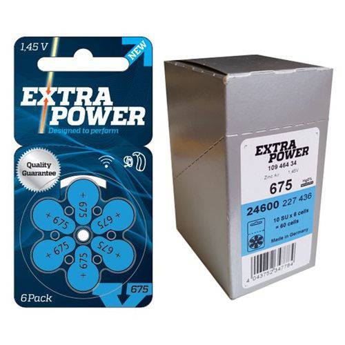 Tamanhos, Medidas e Dimensões do produto EXTRA POWER - 675 / PR44 - Bateria para Aparelho Auditivo