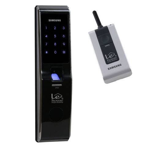 Tamanhos, Medidas e Dimensões do produto Fechadura Biométrica Samsung SHS H705 / SHS 5230 Sem Maçaneta Controle Remoto