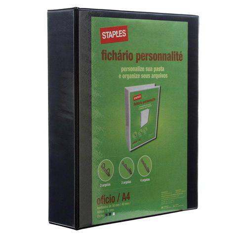 Tamanhos, Medidas e Dimensões do produto Fichário Revestido com Cristal A4 com 3 Argolas 262 X 310mm 70mm Staples®