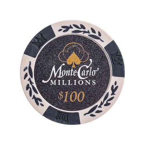 Tamanhos, Medidas e Dimensões do produto Fichas 14 Gramas Clay Lote com 25 Modelo Monte Carlo Millions 100