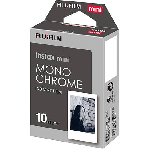 Tamanhos, Medidas e Dimensões do produto Filme Instax Mini Monochrome - 10 Fotos
