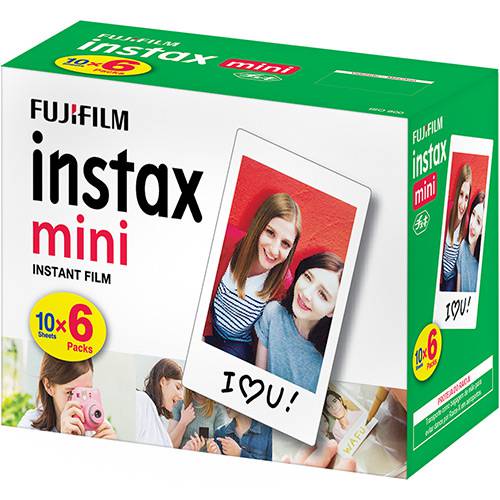 Tamanhos, Medidas e Dimensões do produto Filme Instax Mini Pack com 60 Fotos - Fujifilm