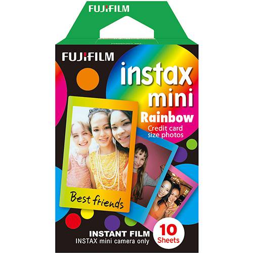 Tamanhos, Medidas e Dimensões do produto Filme Instax Mini Rainbow - C/ 10 Exp