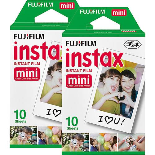 Tamanhos, Medidas e Dimensões do produto 2 Filmes Instantâneos Fujifilm Instax Mini - 20 Fotos