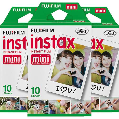 Tamanhos, Medidas e Dimensões do produto 3 Filmes Instantâneos Fujifilm Instax Mini