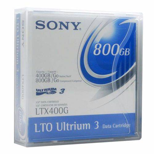 Tamanhos, Medidas e Dimensões do produto Fita Back-up Ultrium Lto-3 400/800gb - Sony Ltx400g