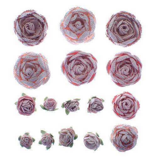 Tamanhos, Medidas e Dimensões do produto Flores Artesanais Rosas Mistas Delicada Flor116 - Toke e Crie