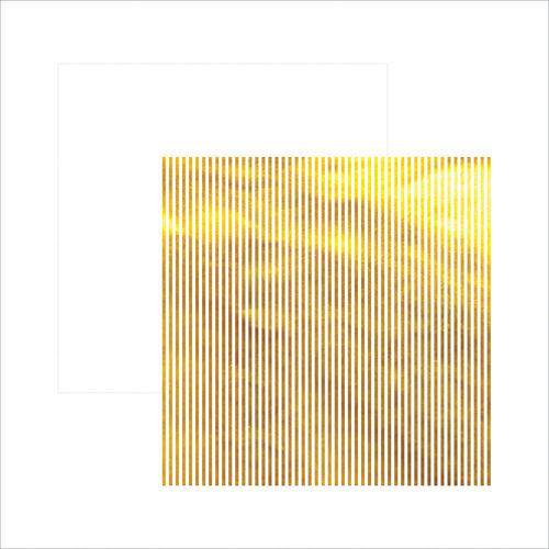 Tamanhos, Medidas e Dimensões do produto Folha para Scrapbook Listras Dourado Fd Foil Branco Toke e Crie – 17734 SDF613