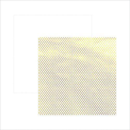 Tamanhos, Medidas e Dimensões do produto Folha para Scrapbook Marroquino Dourado Fd Foil Branco Toke e Crie – 17737 SDF616