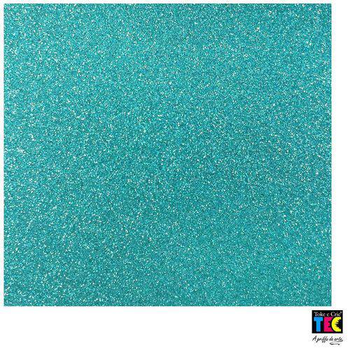 Tamanhos, Medidas e Dimensões do produto Folha para Scrapbook Puro Glitter Toke e Crie Azul Turquesa - 15339 - Sdpg11