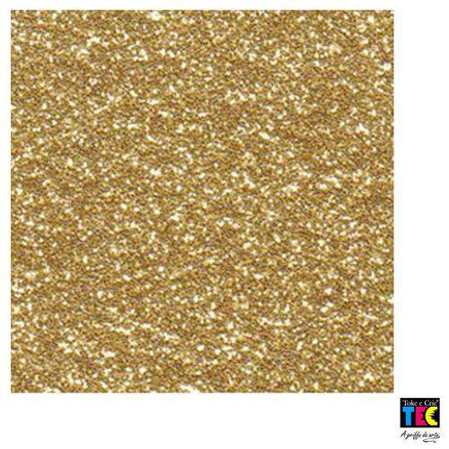 Tamanhos, Medidas e Dimensões do produto Folha para Scrapbook Puro Glitter Toke e Crie Dourado - 8934 - Kfs073