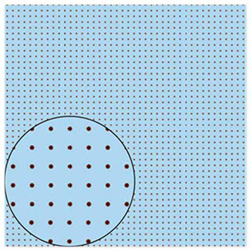 Tamanhos, Medidas e Dimensões do produto Folha para Scrapbook Simples Litocart 30,5 X 30,5 Cm - Modelo Lsc-80 Poa Azul com Marrom