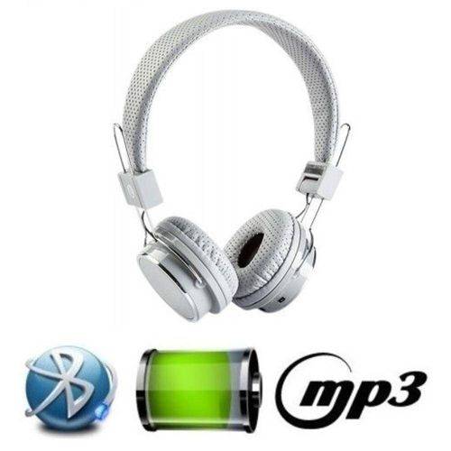 Tamanhos, Medidas e Dimensões do produto Fone de Ouvido Bluetooth Micro Sd Mp3 Rádio Fm Player - Branco