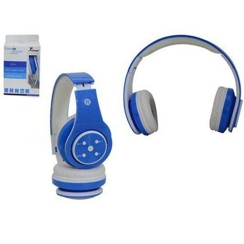 Tamanhos, Medidas e Dimensões do produto Fone de Ouvido Bluetooth SD MP3 FM KNUP KP 362 AZUL e Branco