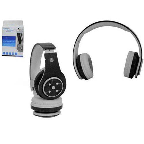Tamanhos, Medidas e Dimensões do produto Fone de Ouvido Bluetooth SD MP3 FM KNUP KP 362 Cinza e Preto
