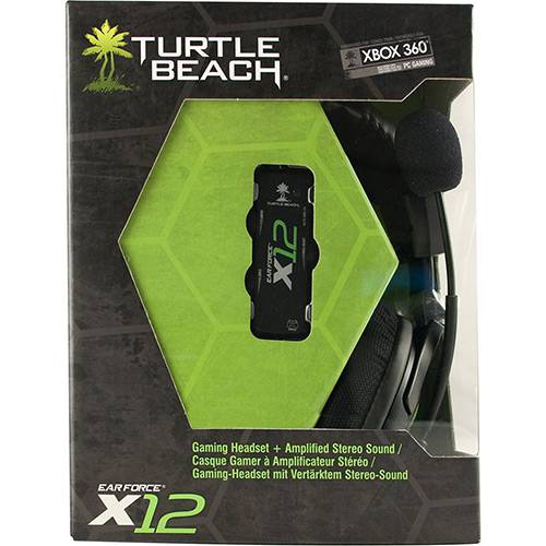 Tamanhos, Medidas e Dimensões do produto Fone de Ouvido C/ Fio Ear Force X12 para Xbox 360/PC - Turtle Beach