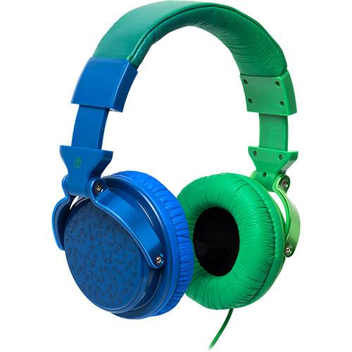 Tamanhos, Medidas e Dimensões do produto Fone de Ouvido Chilli Beans Supra Auricular Azul e Verde HEDGE TM-611MV/2-3