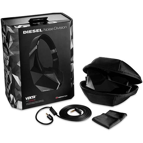 Tamanhos, Medidas e Dimensões do produto Fone de Ouvido Diesel Vektr On-Ear Headphones - Preto - Monster