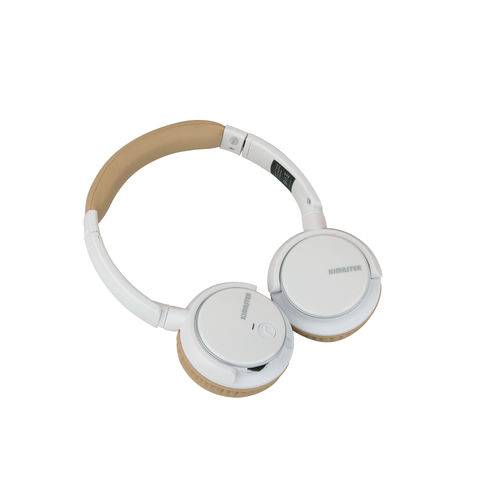 Tamanhos, Medidas e Dimensões do produto Fone de Ouvido Headphone Bluetooth Kimaster Branco e Bege K1BM