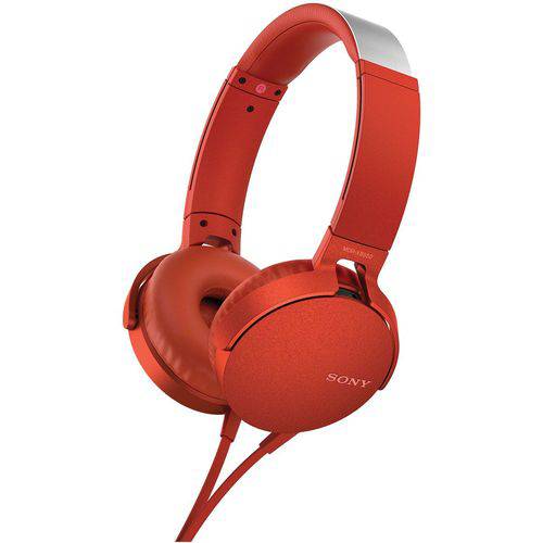 Tamanhos, Medidas e Dimensões do produto Fone de Ouvido Headphone Mdr-xb550/r - Sony (vermelho)