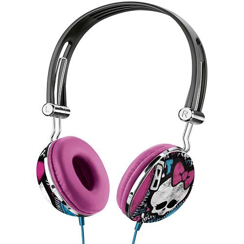 Tamanhos, Medidas e Dimensões do produto Fone de Ouvido Headphone Monster High Estampa 2 Multilaser Preto