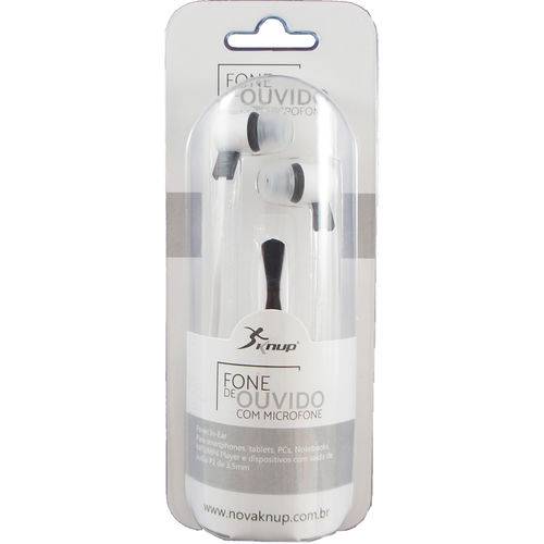 Tamanhos, Medidas e Dimensões do produto Fone de Ouvido In-Ear com Microfone KP-388 Branco