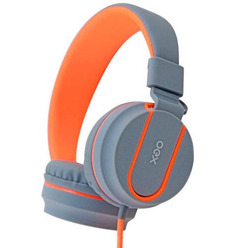 Tamanhos, Medidas e Dimensões do produto Fone Headset com Microfone Cinza e Laranja Neon Hs106 Oex