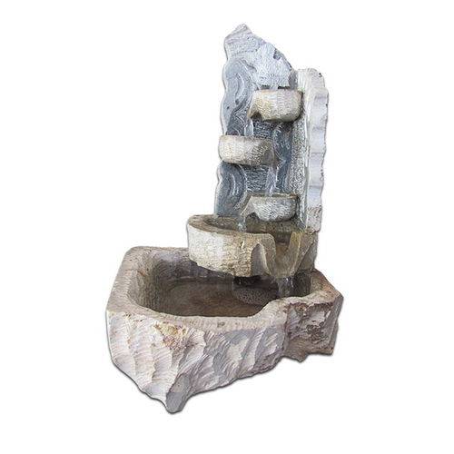 Tamanhos, Medidas e Dimensões do produto Fonte Cascata Peixinho 110v em Pedra Sabão (acompanha Bomba)