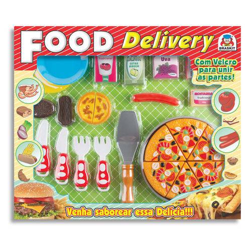 Tamanhos, Medidas e Dimensões do produto Food Delivery Pizza Comidinha Brinquedo Infantil Braskit