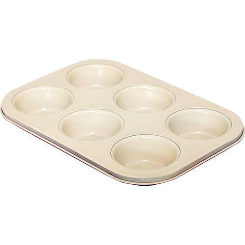 Tamanhos, Medidas e Dimensões do produto Forma para 6 Cupcakes com Revestimento Cerâmico - Mimo Style
