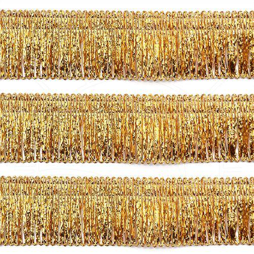 Tamanhos, Medidas e Dimensões do produto Franja Ouro 30mm - 10m