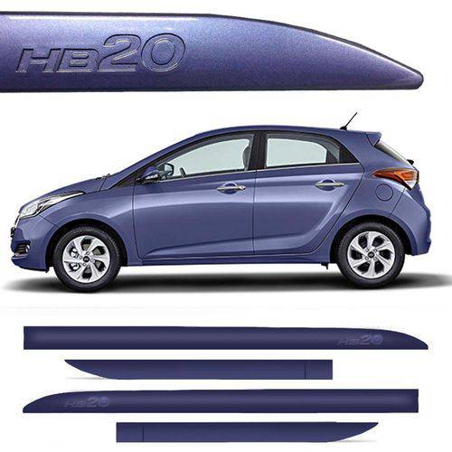 Tamanhos, Medidas e Dimensões do produto Friso Lateral Hyundai Hb20 Azul Sky Escrita Baixo Relevo