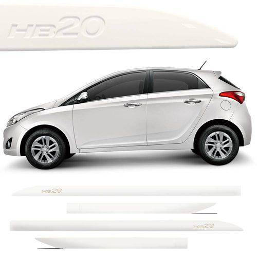 Tamanhos, Medidas e Dimensões do produto Friso Lateral Hyundai Hb20 Branco Polar Escrita Baixo Relevo