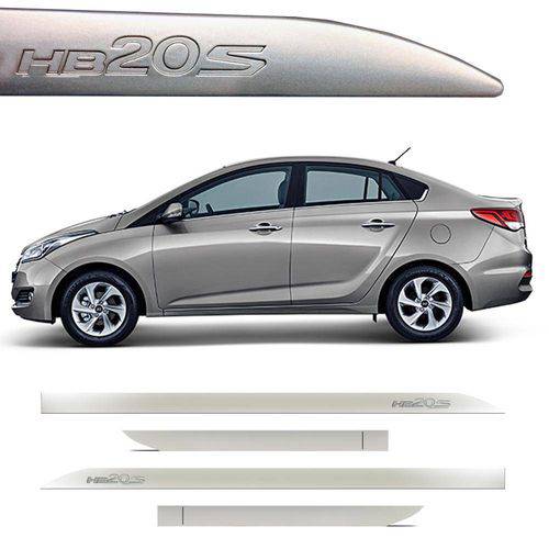 Tamanhos, Medidas e Dimensões do produto Friso Lateral Hyundai Hb20s Prata Sand Escrita Baixo Relevo