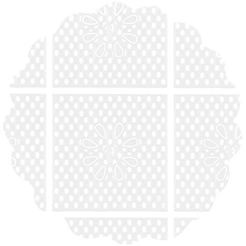 Tamanhos, Medidas e Dimensões do produto Fundo Rendado Tapetinho 7cm Branco - 100 Unidades - Regina Festas