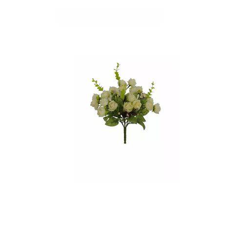 Tamanhos, Medidas e Dimensões do produto Galho Artificial Mini Rosas Brancas Flor Arte