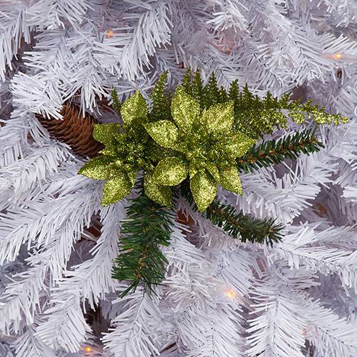Tamanhos, Medidas e Dimensões do produto Galho Decorativo Luxo para Árvore de Natal com Folhas Verdes - Orb Christmas