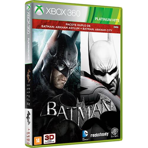 Tamanhos, Medidas e Dimensões do produto Game - Batman: Arkham Asylum + Arkham City - X360