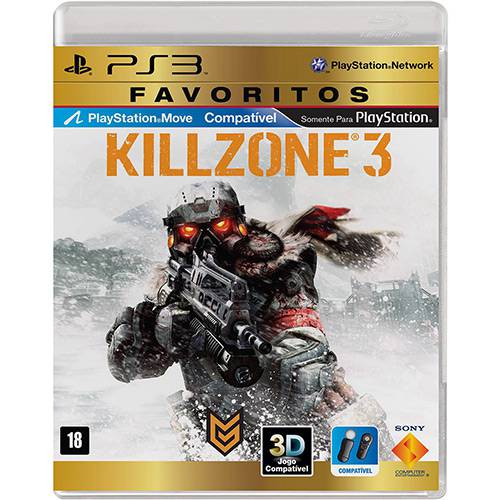 Tamanhos, Medidas e Dimensões do produto Game Killzone 3 - Favoritos - PS3