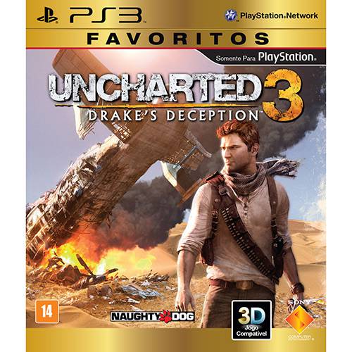 Tamanhos, Medidas e Dimensões do produto Game Uncharted 3: Drake's Deception - Favoritos - PS3