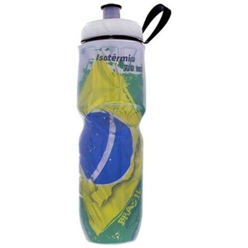 Tamanhos, Medidas e Dimensões do produto Garrafa Polar Bottle 710ml Estilizada com Bandeira do Brasil Squeeze Isotérmico Importado Made In USA